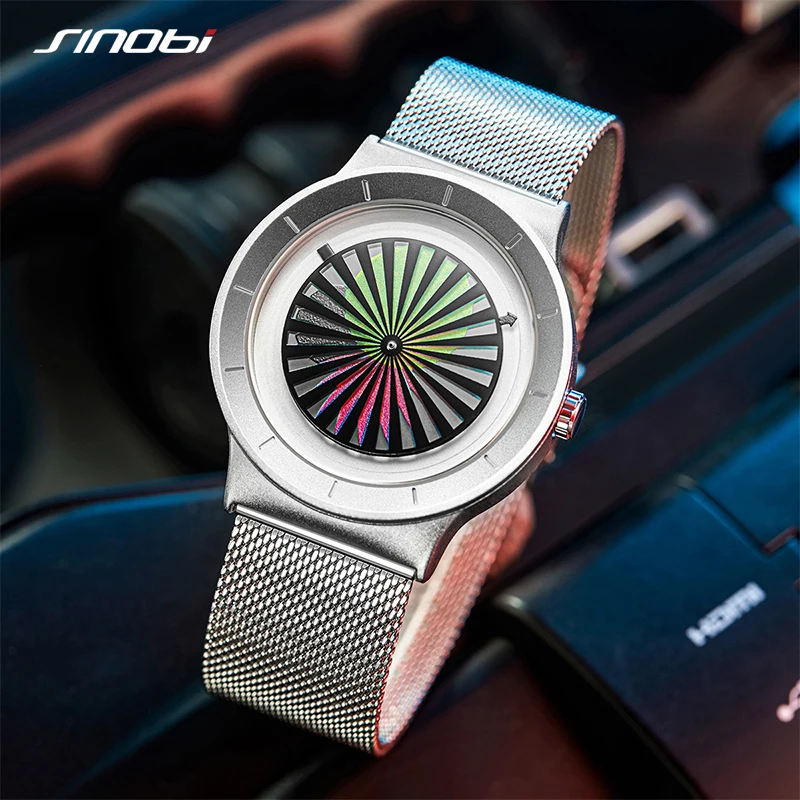 SINOBI Creative Design Men\'s Watches Original Fashion Dress Man\'s Quartz Watches Stainless S Strap for Dropshipping reloj hombre