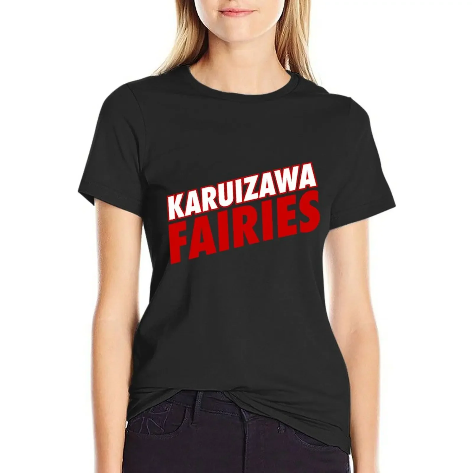 

Terrace House: Karuizawa Fairies Logo T-Shirt sweat funnys animal print female black t-shirts for Women