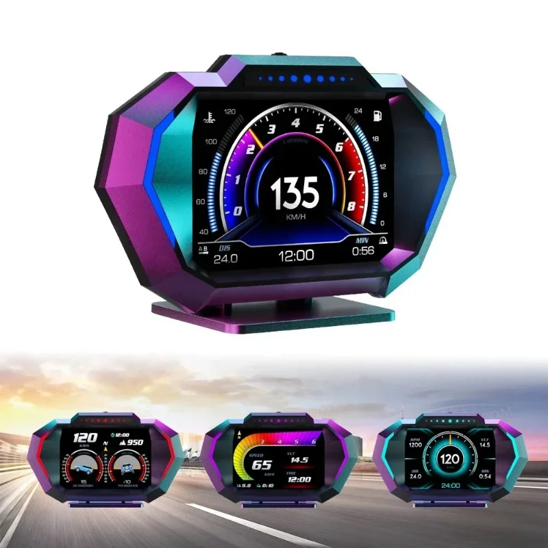 GM OBD2 Meter Head-Up Display P24 Digital Turbine Pressure Multifunction Diagnostic Code OBD2 Global Positioning System