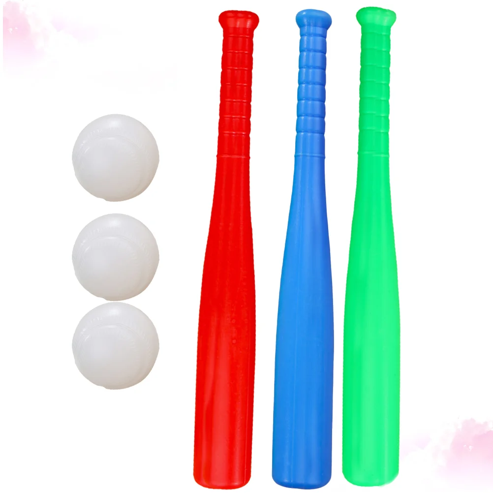 6 stücke Kinder Baseball-Set Kinder Outdoor-Baseball-Spielzeug üben Schlag Geschicklichkeit sball für Kinder Kleinkinder (3 stücke Baseballs chläger + 3 stücke ba