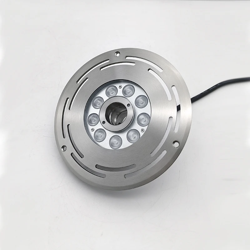 

Outdoor Waterproof Stainless Steel 9*3W 27W IP68 Swimming Pool Lighting Water Jet LED Underwater Fountain Nozzle Lights