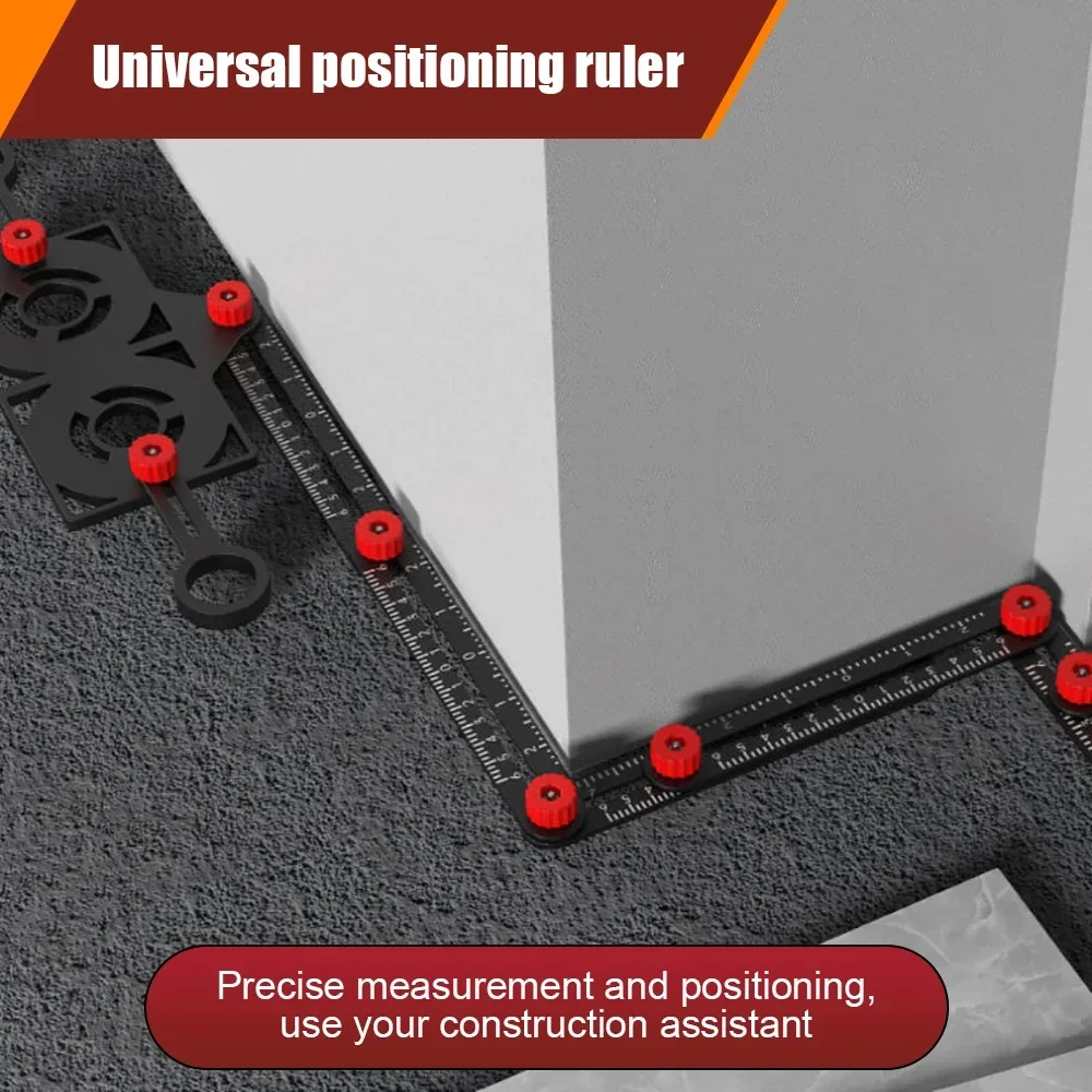 6/9/12 Aluminium Alloy Measuring Tape, Locating Drilling of Tile Holes Multi-angle Tape, Template Tools for Piercing Moulds.