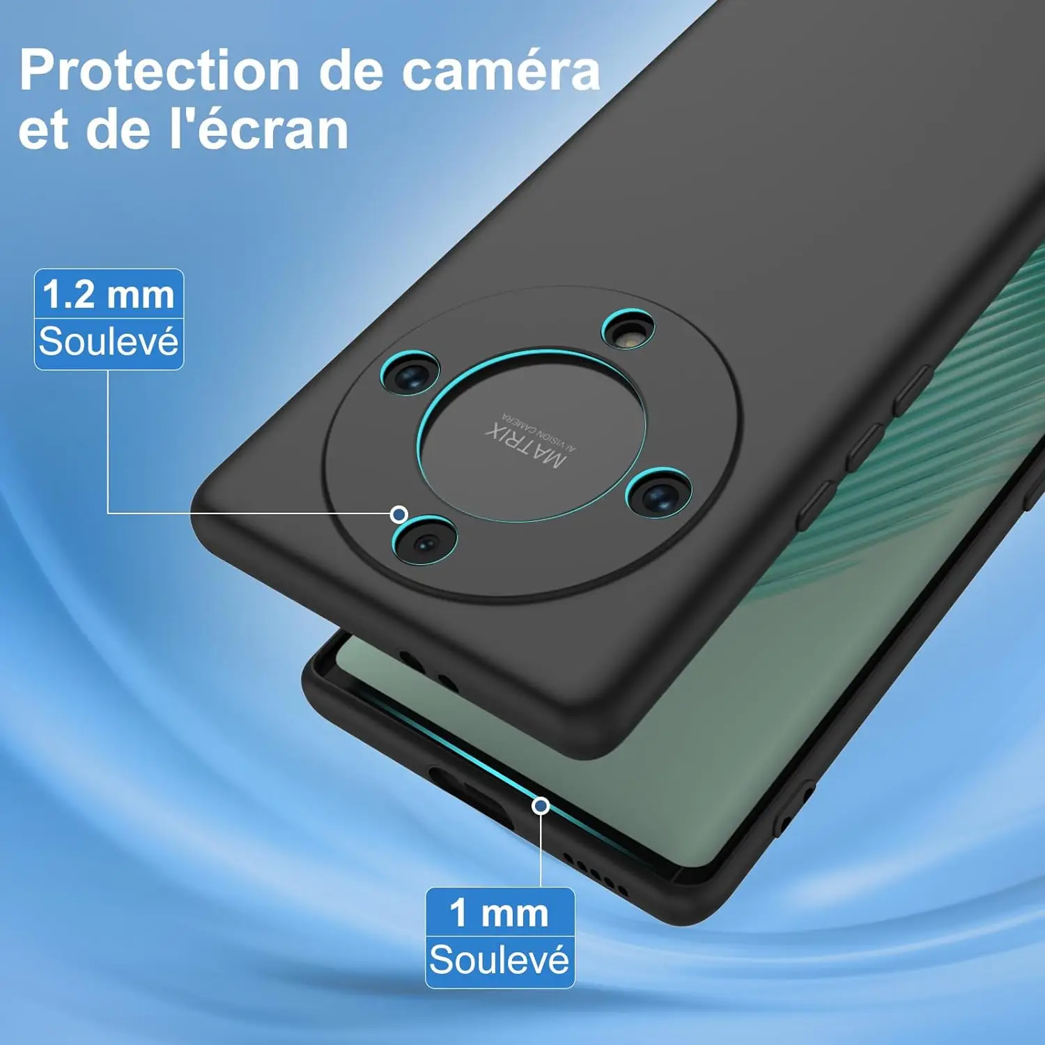 Black Matte TPU Shockproof Lens Protection Case Cover For Huawei Honor Magic 6 5 Lite X9B X9A