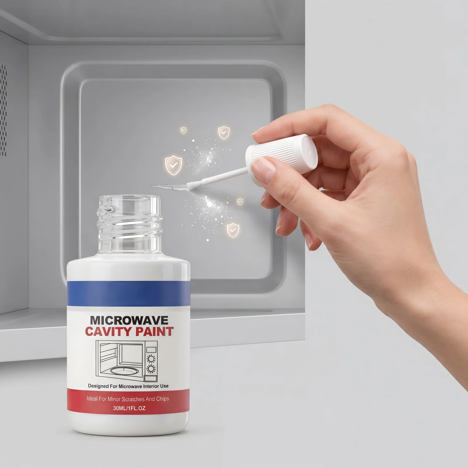 

30ml Microwave Oven Cavity Special Paint Appliance Repair Touchup High Gloss Microwave Coating For Repairing Minor Scratches
