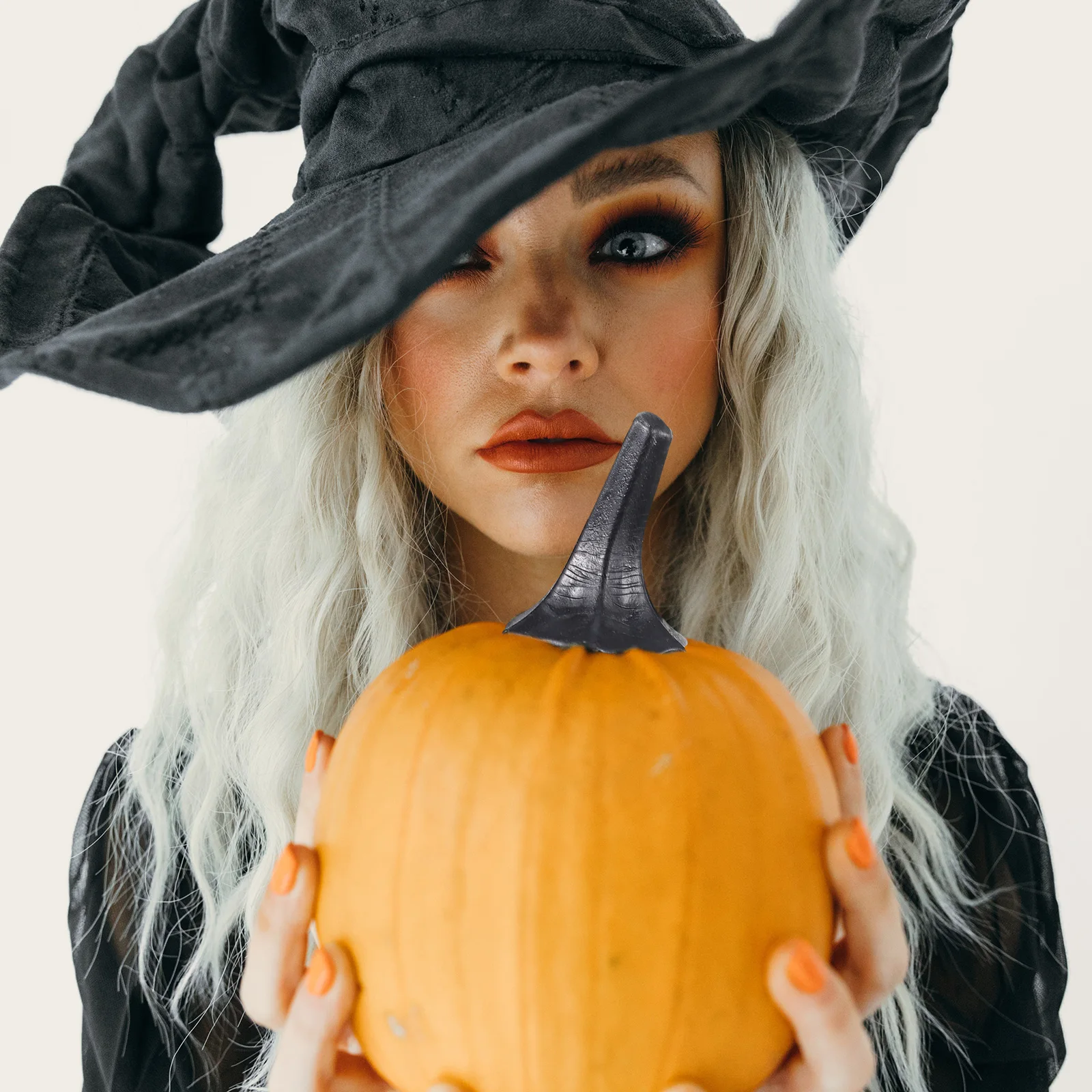 

Festival DIY Craft Kit 24pcs Artificial Pumpkins with Handles for Fall Decor Halloween Pumpkin Making Tools