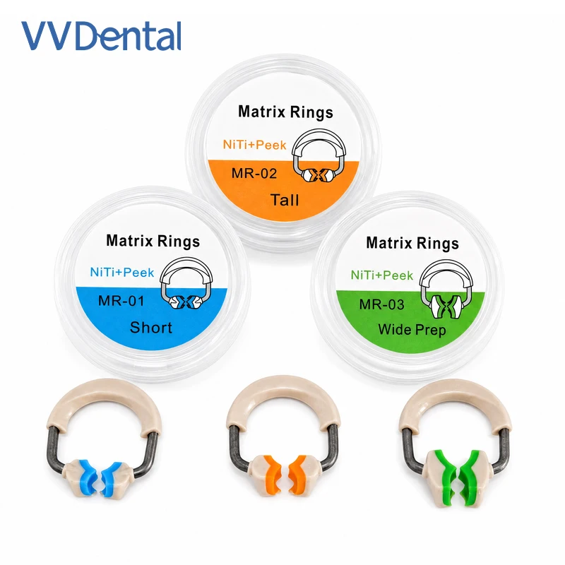 3D Premier Ring Placement Forcep + NITI Metal Matrix Clamp Ring,Complete with Sectional Contoured Dental Matrix Bands System