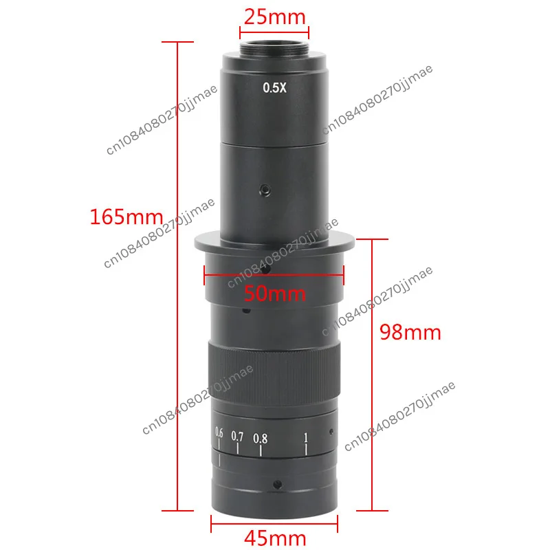 180x single tube industrial digital microscope CCD camera lens C interface optical portable microscope magnifying lens