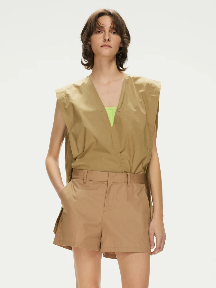 JNBY Frühling Sommer Thin ort Sve V-Ne Damen Rer mit Orts Pendelnfreundlich Bequeme Passform Lässiges Outfit