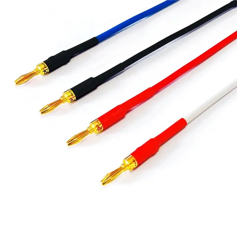 M51K-4PCS For Mcintosh Style Speaker Jumper Cables For Audiophiles With 4N Copper& Silver-Plated Conductors