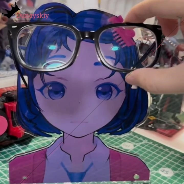 1 قطعة/2 قطعة ميتا متا تأثيري حلي MiSide مجنون لعب الأدوار نظارات الدعامة شفافة نظارات الكمبيوتر إطار النساء الرجال النظارات