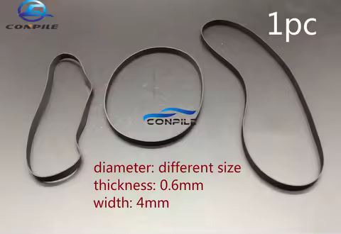 1pc 4mm width transmission rubber drive belt for walkman repeater cassette deck counter audio tape recorder turntable