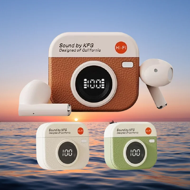 Q86 TWS Drahtlose Kopfhörer Bluetooth Kopfhörer Sport Stereo Fone Bluetooth Ohrhörer für Xiaomi Huawei iPhone Retro Kamera Stil