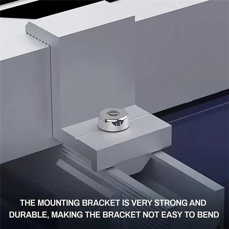 Most-10Pcs Solar Photovoltaic Bracket Aluminum Alloy Clamp For Solar Module Solar Panel Racking Mounts Accessories PV Clamp