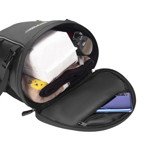 Imagen 2 del producto Mochila para motocicleta, bolsa trasera para motocicleta de gran capacidad, resistente al desgaste, Maleta trasera impermeable para motocicleta, bolsa para motociclista eléctrico