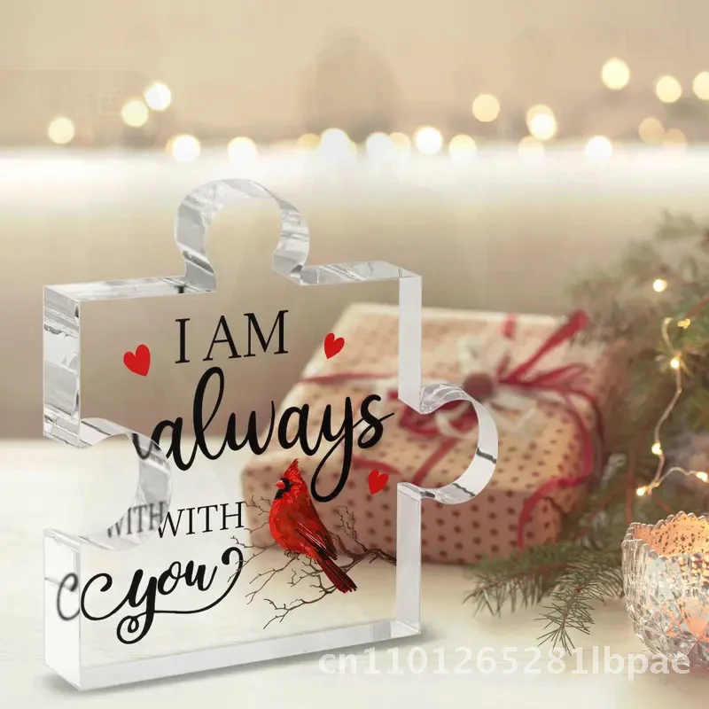 

Transparent Acrylic Mother's Day Decoration European Style Print Desktop Ornament for Dear Mom And Friends