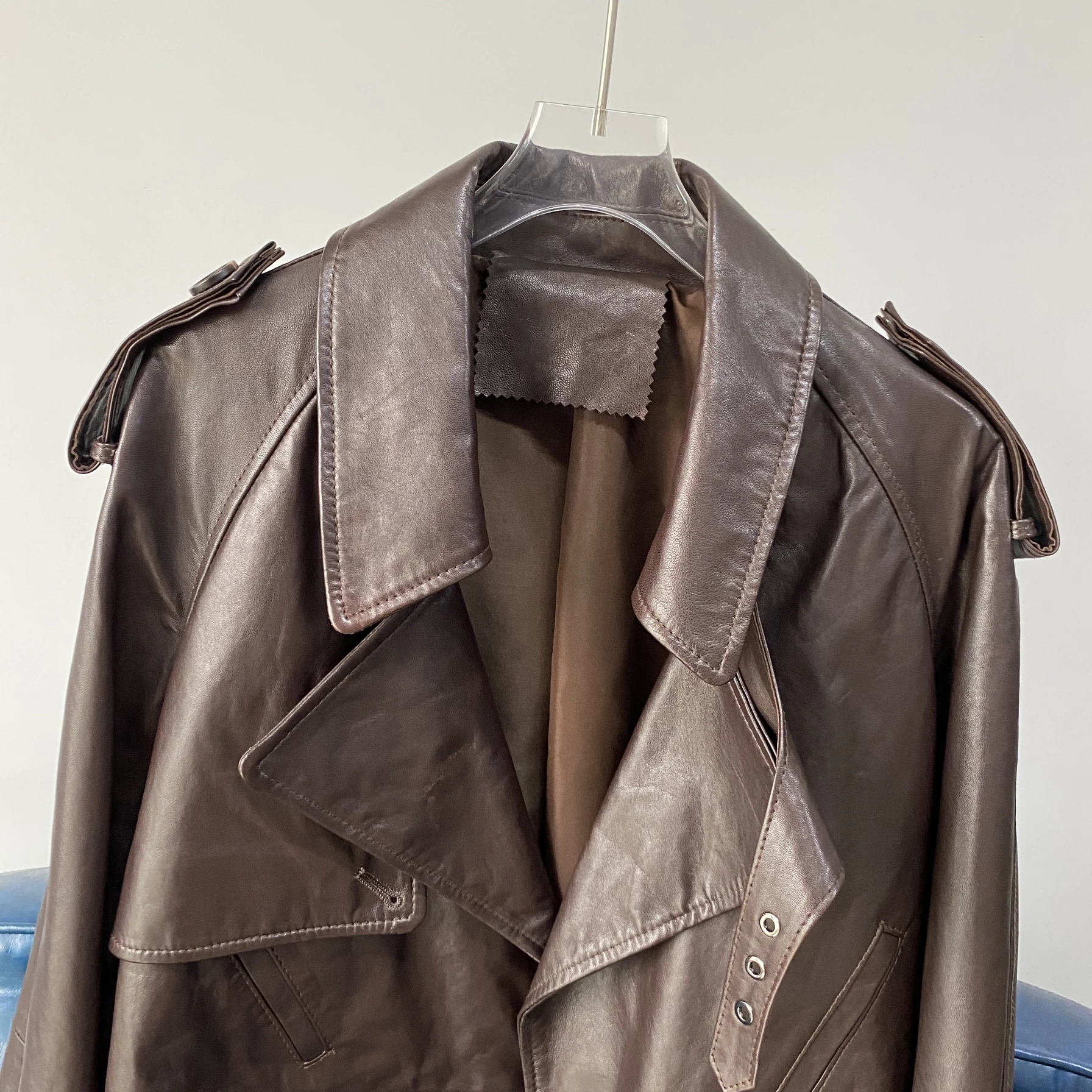   2024年新作 レディース オートバイ用 シープスキンレザージャケット スリムフィット トレンドアウター 韓国版