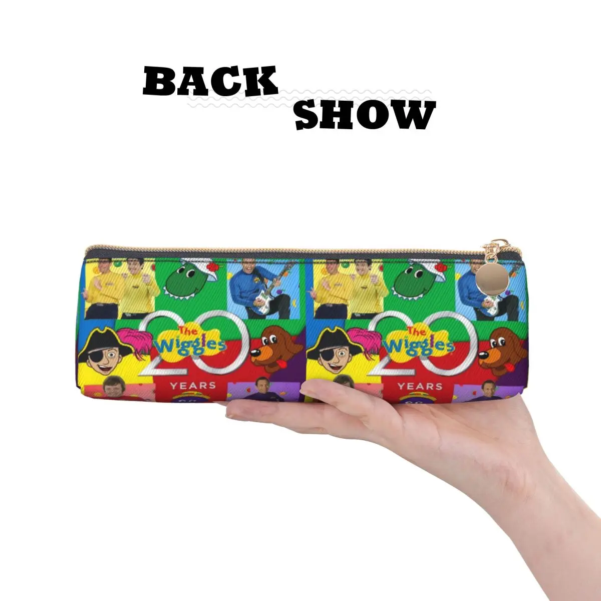 The Wiggles-estuches para lápices de banda musical, almacenamiento de bolígrafos, suministros de papelería, caja de bolígrafos de gran capacidad, bolsa de lápices para niños