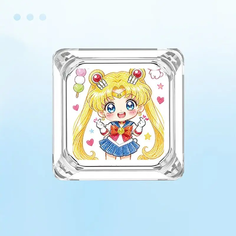 Sailor Moon keycap, high-definition cross switch, anime transparent cute ESC, creative DIY mechanical keyboard cap, fun gift