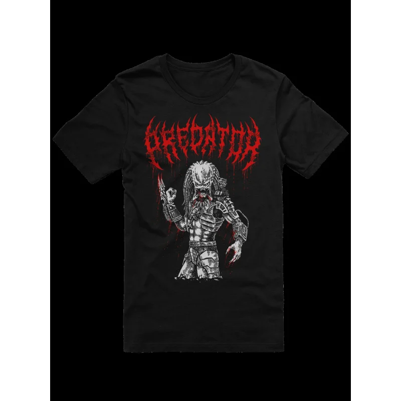 

Predator 0410 Sci-Fic Alien Gift T-ShirtHorror movie Space monster hunter 100% cotton Short Sleeve Graphic clothes All size top