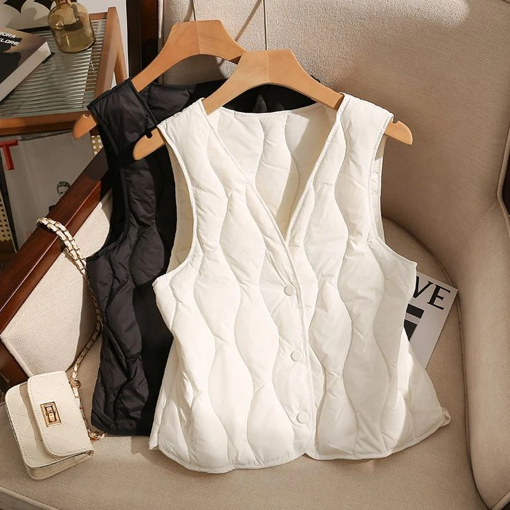 

Vest For Women V-neck Sleeveless Waistcoat Autumn Winter Clothing 2024 Ropa Mujer Thicked Warm Tanks Fashion Korean Crop Tops