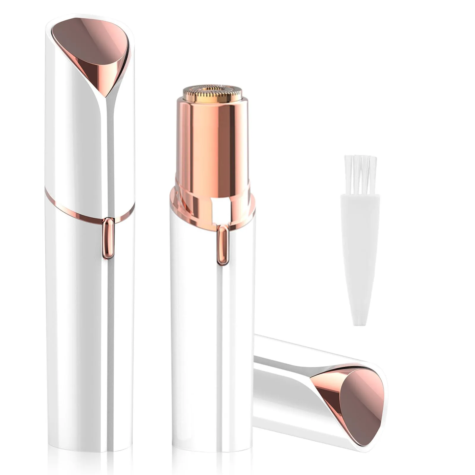 フィニッシングタッチ ヘアリムーバー 女性用電気シェーバー LEDライト付き 瞬時に痛みなくポータブルなリップスティック型脱毛ツール