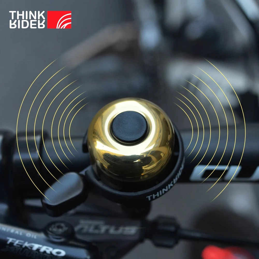 ThinkRider Retro Bicycle Bell Copper Classical Clear Loud Sound MTB Bike Handlebar Ring Horn Safety Road Cycling Warning Alarm