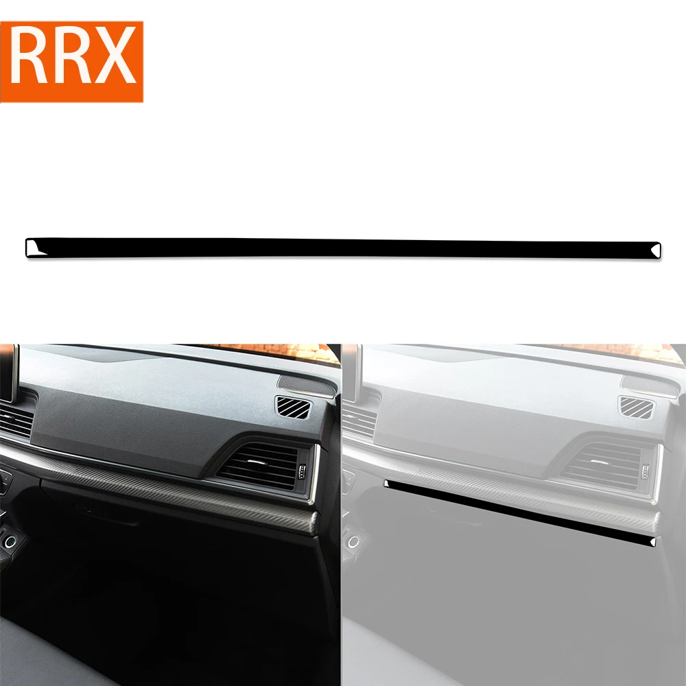

For Audi Q5L 2018 2019 2020 2021 2022 2023 Center Console Dashboard Trim Strip Piano Black Sticker Car Interior Accessories