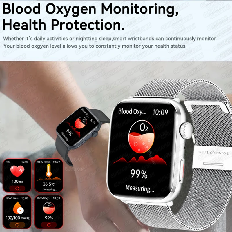 Original Ultra Series Smartwatch Heart Rate Thermometer Health Monitor NFC Bluetooth Call Smart Watch For IOS Xiaomi Men Women