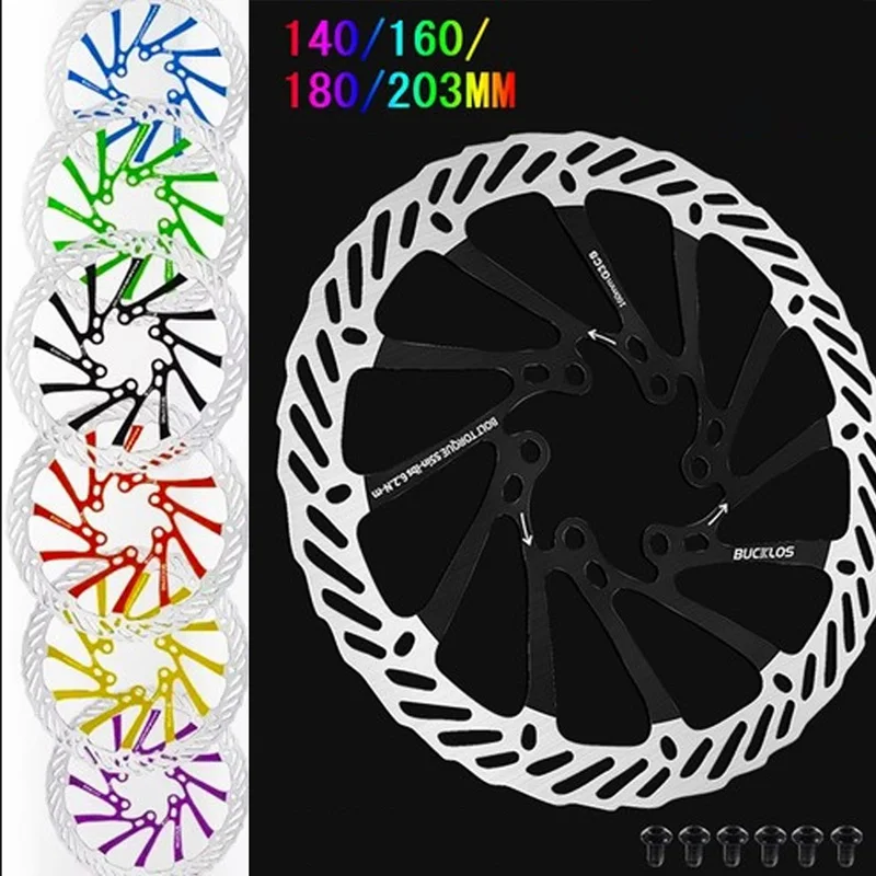 

BUCKLOS Bike Brake Rotor G3 160mm 180mm 203mm Hydraulic Disc Brake Rotors with 6pcs Bolts for MTB Mountain Bicycle Accessories