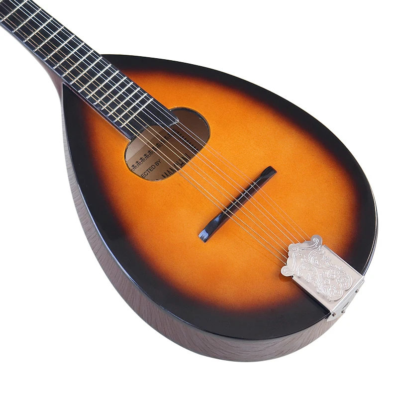 Sunburst 8 Strings Mandolin Guitar Classical Melodic Instrument A Style Mandolin For Beginners Adults With Bag