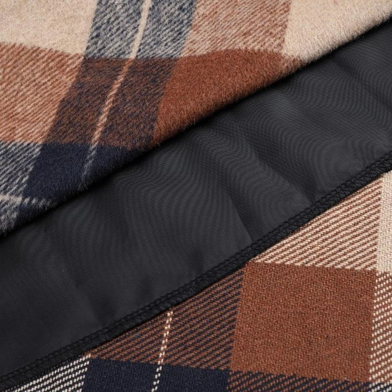 

Women's Lattice Skirt Warm Elastic Waist Wool A-Line Pleated Tartan Winter Long Skirts