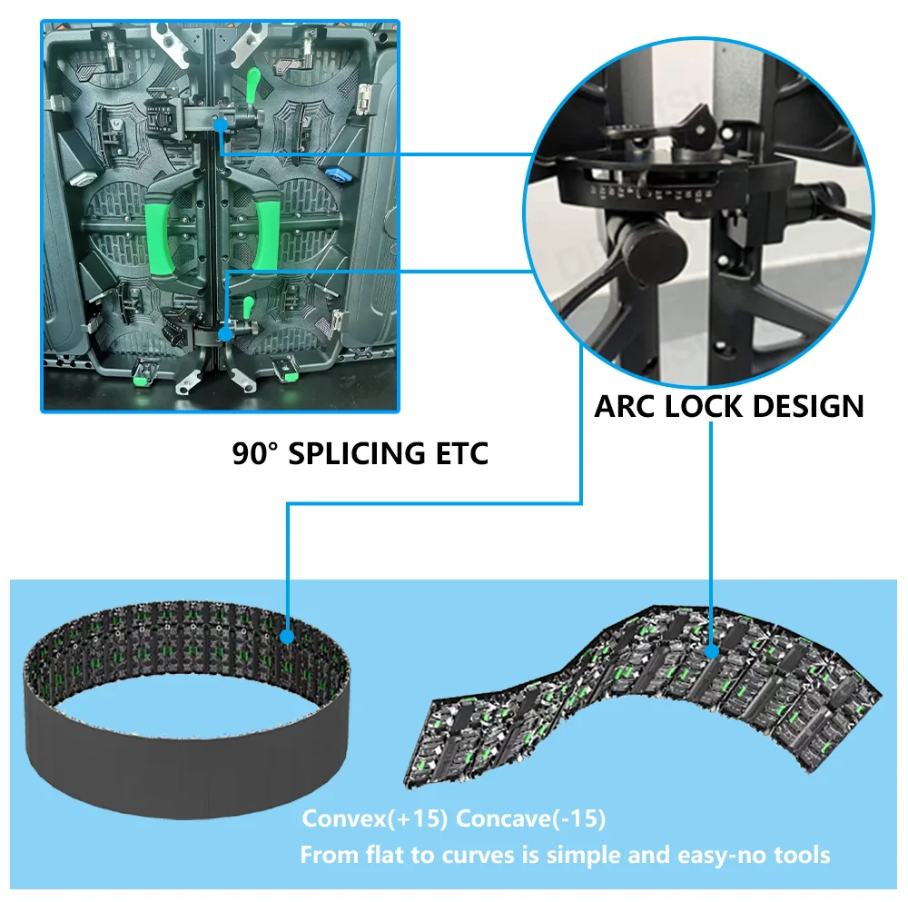 Easy Maintenance 4K 8K LED Screen Display OEM ODM  CE FCC ROHS IP65 P3.9 500*500mm LED Display Screen LED Video Wall