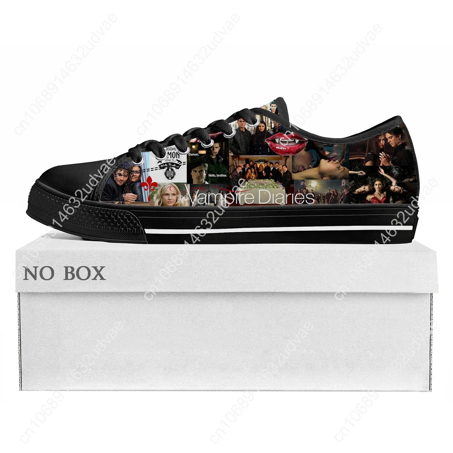 The Vampire Diaries Low Top Sneakers Mens Womens Teenager High Quality Canvas Sneaker Salvatore Shoes Custom Made Casual Shoe