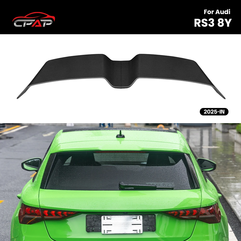 

Real Prepreg Dry Carbon Fiber Rear Roof Trunk Spoiler Wing For Audi RS3 8Y/8Y LCI OEM Style 2020-IN