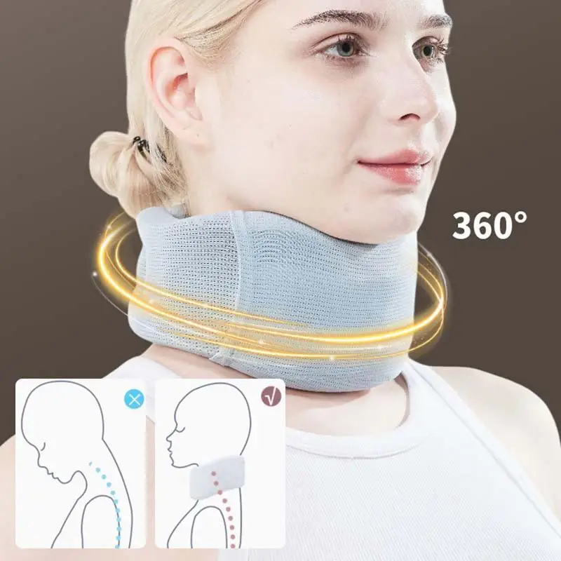 Neck Brace Adjustable Soft Neck Support Foam Brace Soft Neck Support Brace For Sleeping Aligns & Stabilizes Vertebrae Ensures