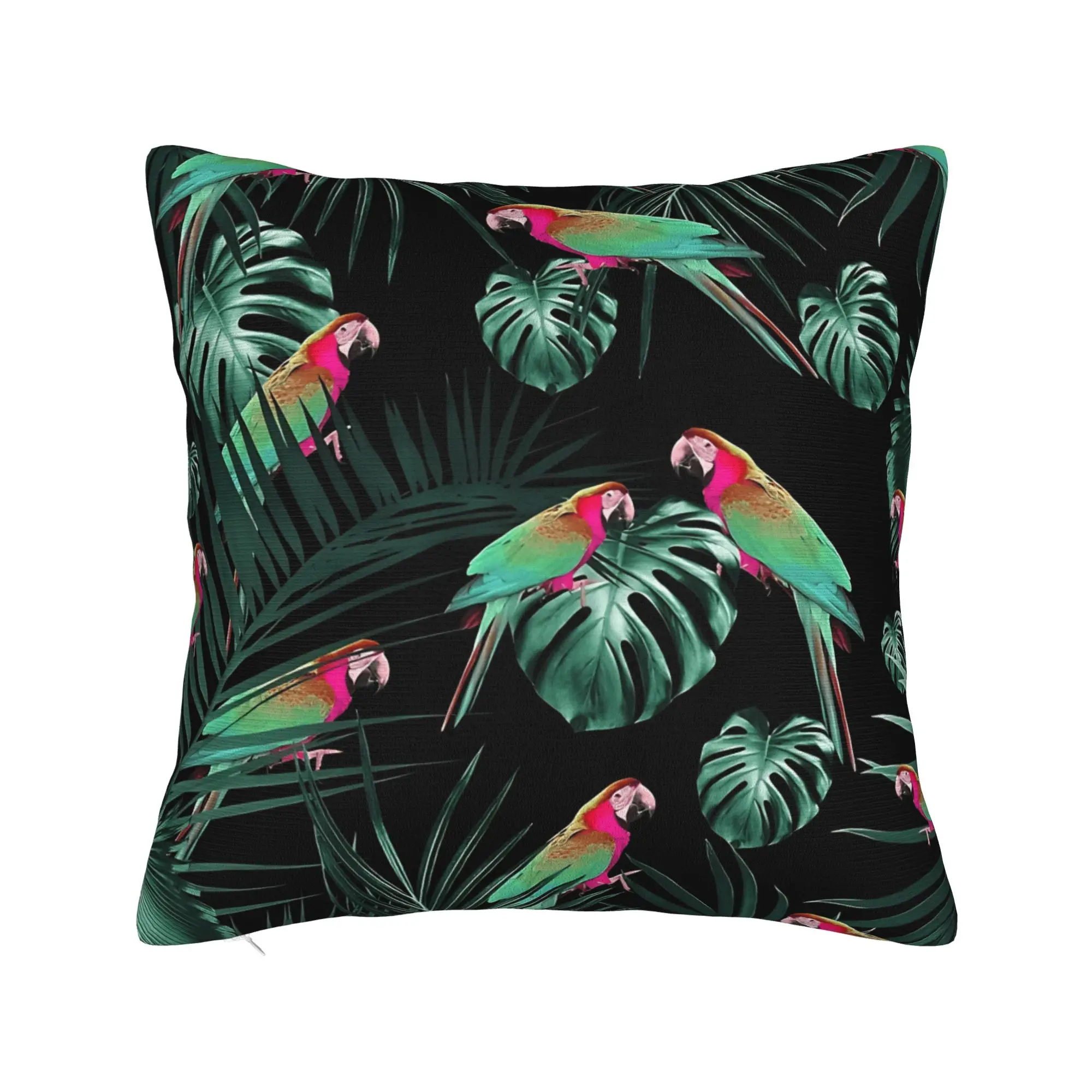 Tropical Parrot Palm Pillow Case  Funny Pillow Cover Soft Pillowcases For Office Car Home Decor