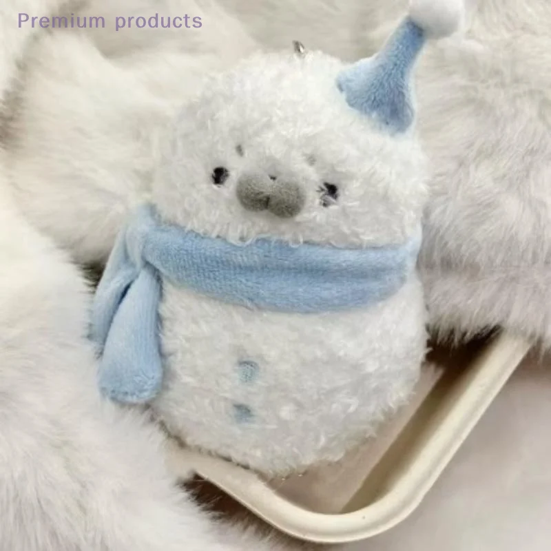 LLavero de sello oceánico de simulación, decoración para mochila, sello de dibujos animados encantador, muñeco de nieve, colgante de felpa, regalo de cumpleaños y Navidad
