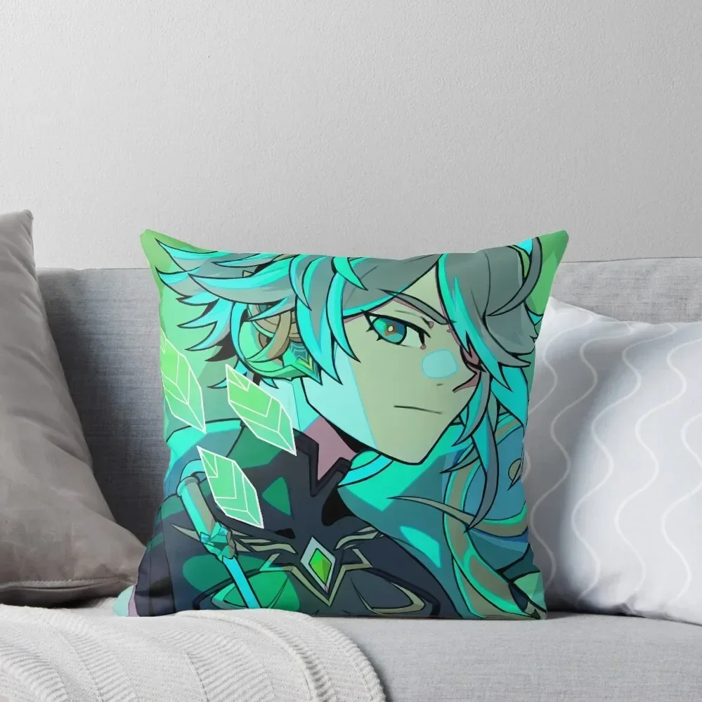 Alhaitham Throw Pillow Cusions Cover Luxury Sofa Cushions Ornamental Pillow Anime pillow