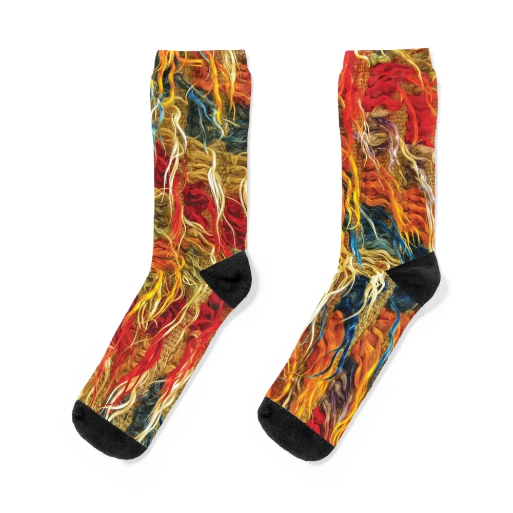 

Pulled Yarn On Tapestry Socks Stockings new in's christmas stocking winter thermal Luxury Woman Socks Men's