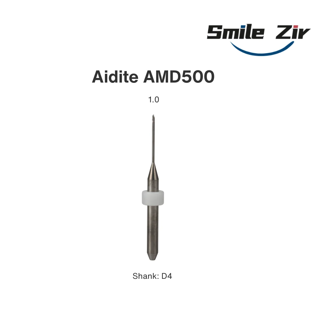 Fotografia 6: Brocas de fresagem dentária OEM Aidite AMD500 para PMMA D4 CAD CAM ferramenta de corte de laboratório dentário