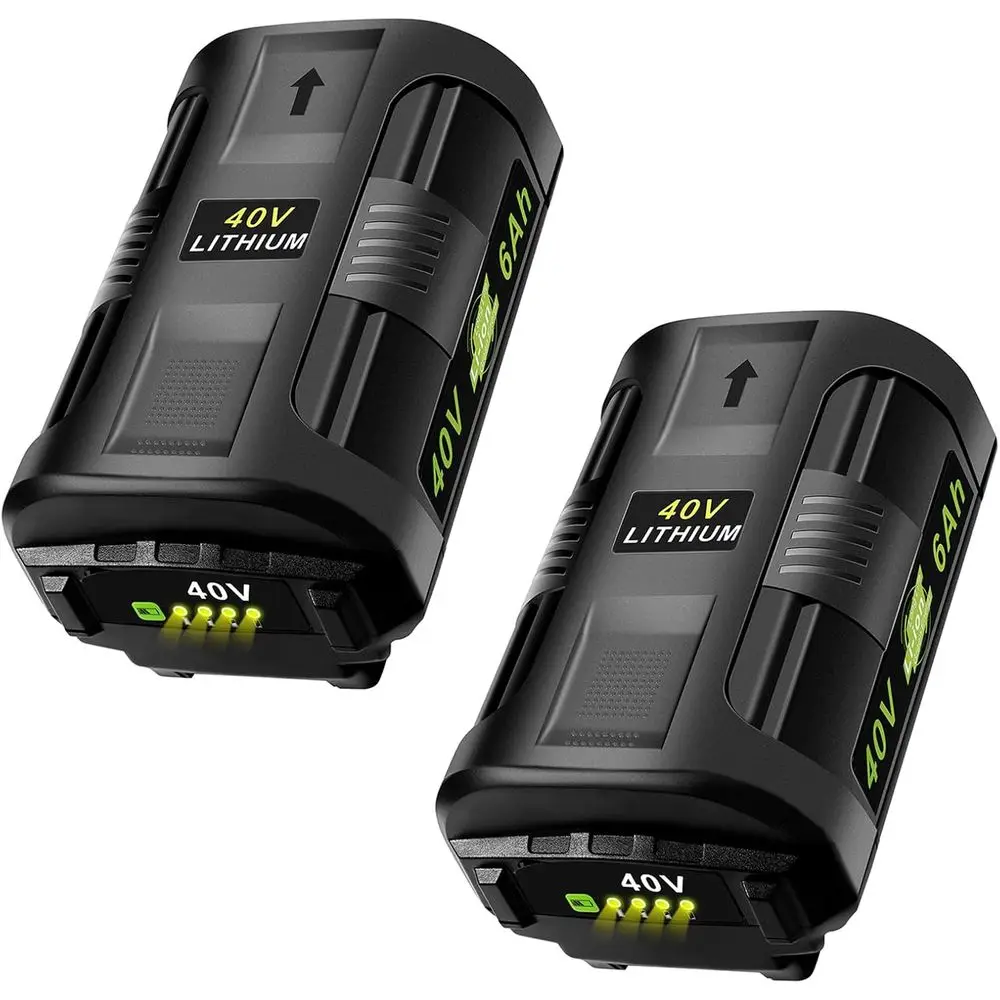 

40V 6Ah Lithium-Ion Battery - Compatible with 40V Lawn Mower, 2-Pack 6.0Ah