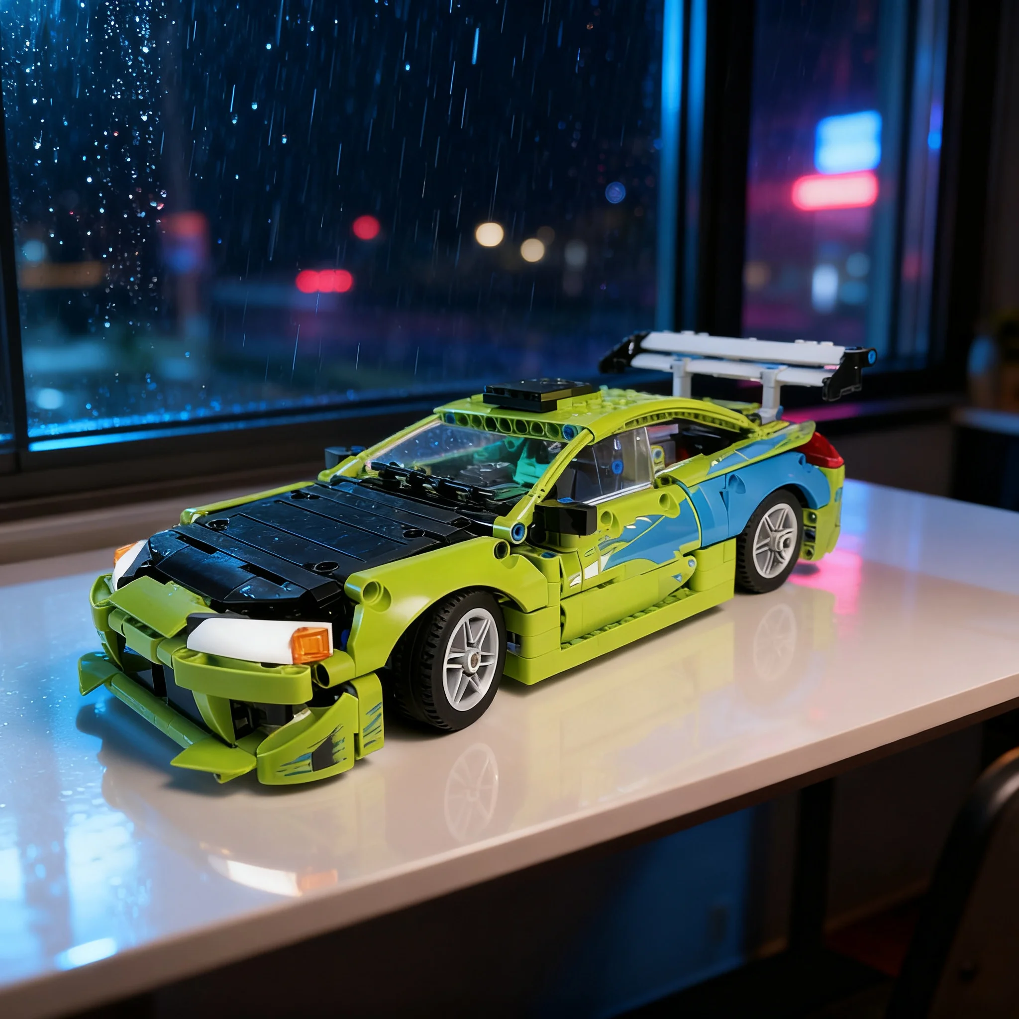 982pcs MOC Technical Fast Furious Mitsubishisss Eclipse Car RC MOD Powered Up & Mortors Model Building Blocks Christmas Gifts