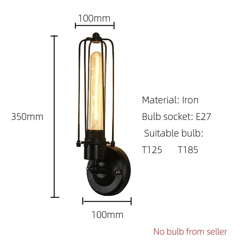 Retro Loft Vintage Wall Lamp Edison Light Aisle Bedroom Warehouse Stair Corridor Cafe Restaurant Wall Light Bra Wall Sconce