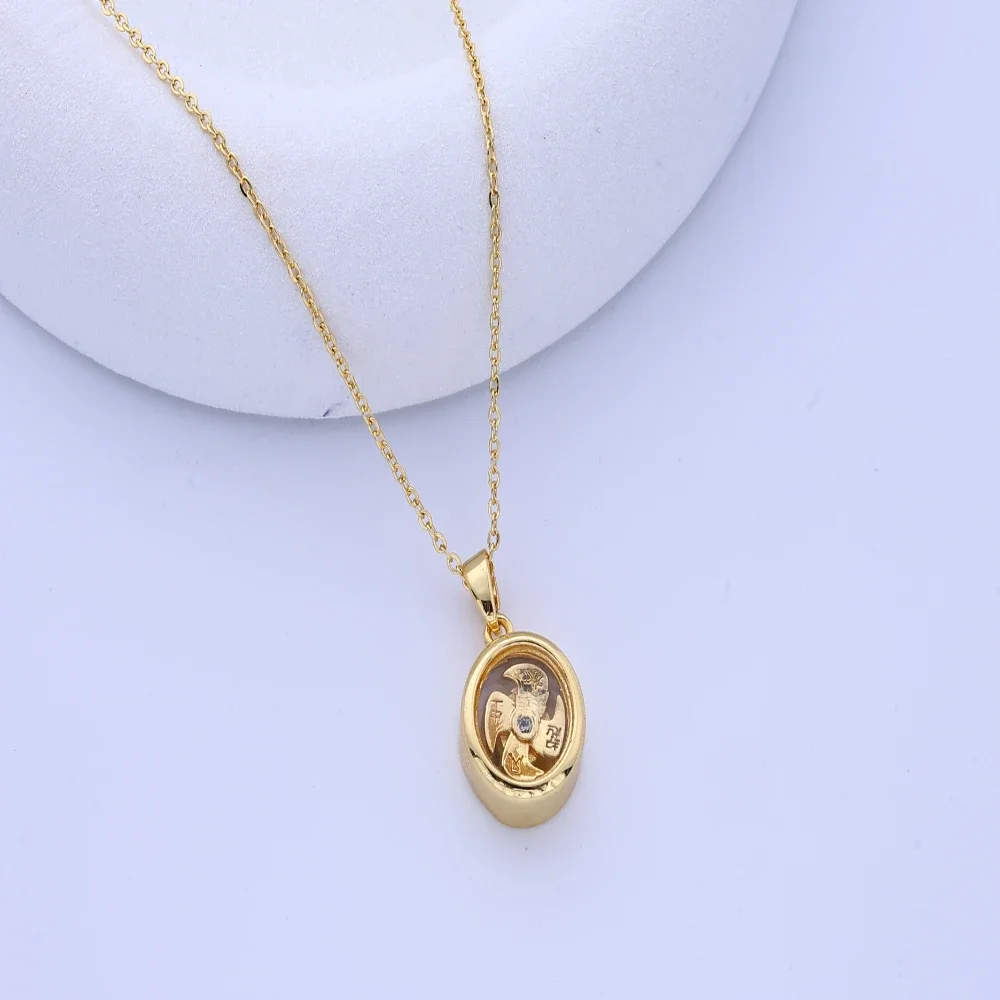 قلادة دوارة مرصعة بالألماس مستوحاة من الطراز العتيق مع قلادة، مجوهرات للجنسين للزينة