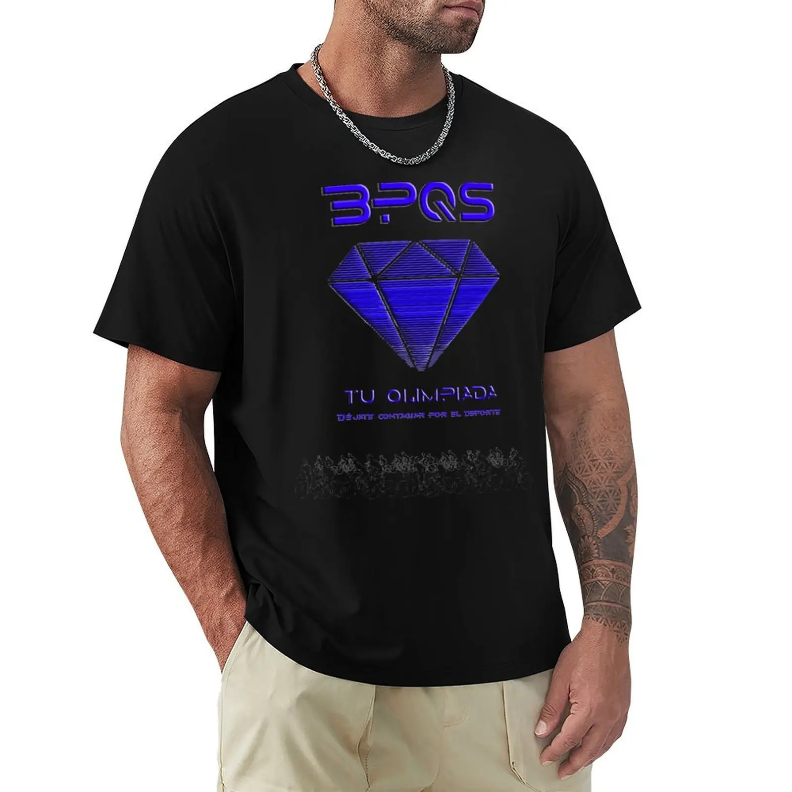 Camiseta BPQS Olimpiada com ajuste relaxado e manga curta casual