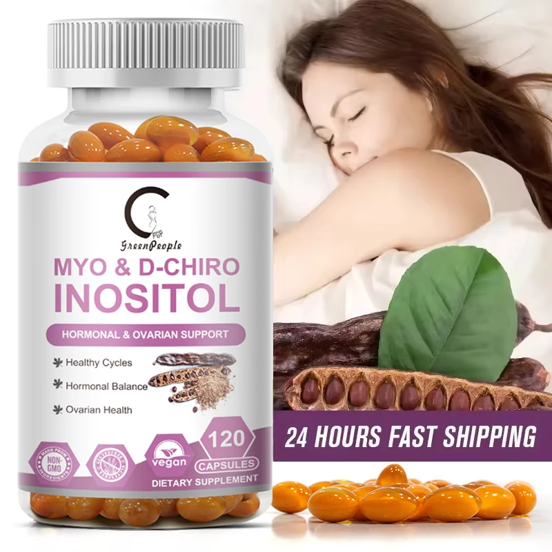 

Myo Inositol & D-Chiro Inositol Supplements,Support Fat Metabolism,Healthy Ovarian & Liver Function Support,120 Capsules
