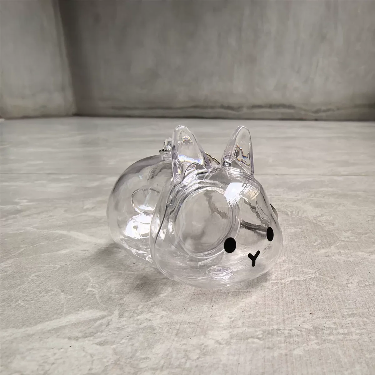 Transparente Andenkenflasche aus Kaninchenhaar, Aufbewahrungskapsel für Tierhaare, Schlüsselanhänger, durchdachtes Geschenk für Kaninchenliebhaber und Besitzer – Detail 4