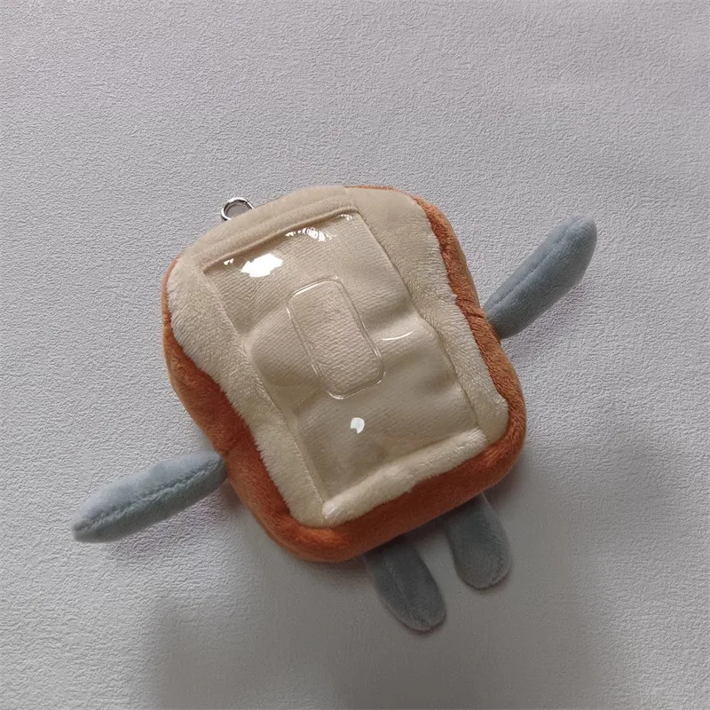 The Bread Thief Plush ผู้ถือบัตรจี้น่ารัก Toast สามมิติเปลี่ยนรูปร่างกระเป๋าพวงกุญแจกระเป๋าเป้สะพายหลังตกแต่ง