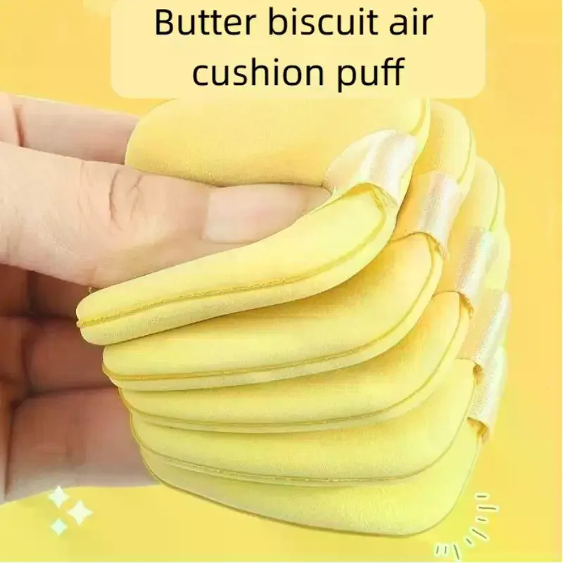 Супермягкий спонж для макияжа Butter Biscuit Air Cushion Puff увеличивающийся при контакте с водой двусторонний нанесения жидкой тональной основы