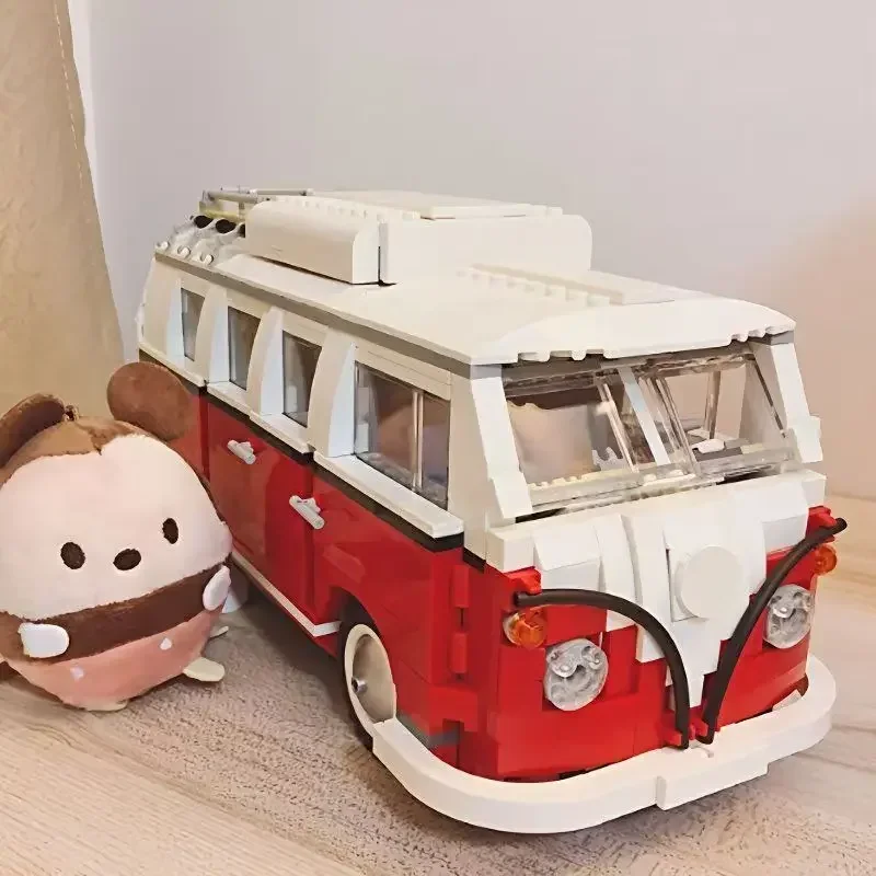 2025 НОВЫЙ 1354 шт. VW T1 Camper Bricks Van Car Bluding Blocks hightechc Ideas Bus Compatible 10220 Игрушки для детей Подарки на день рождения